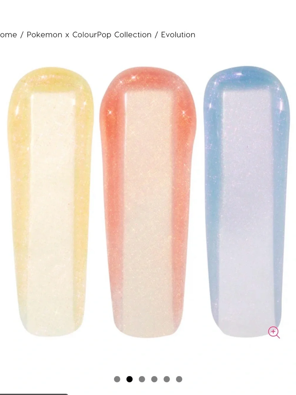 ColourPop Pokémon Ultra Glossy Lip Trio — Blue, Orange , Gold